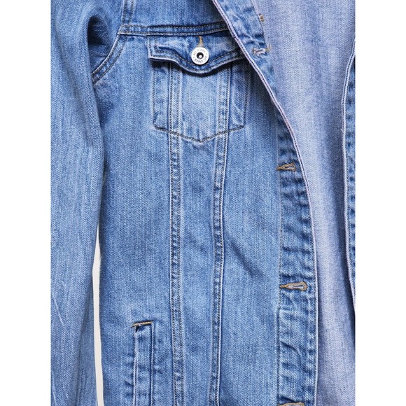 Blue Jean Jacket 'Embrace Your Inner Rose' Size XL Artsy Boho by Art Class - Picture 2 of 6